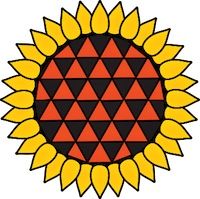 cartoon style image of a sunflower